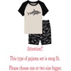 image:imageFamily Feeling Boys Summer Pajamas Sets Short 100 Cotton PjsBlackWhite