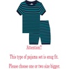 image:imageFamily Feeling Boys Summer Pajamas Sets Short SetsStripeNavyTurquoise