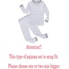 image:imageFamily Feeling Kids amp Toddler Boys Pajamas 2 Piece Pjs Set 100 Cotton SleepwearStripedF11