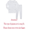 image:imageFamily Feeling Kids amp Toddler Boys Pajamas 2 Piece Pjs Set 100 Cotton SleepwearWhiteF1