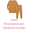 image:imageFamily Feeling Little Big Boy Pajamas Sets 100 Cotton Pjs Kids JammiesSolidmuddyyellow2022