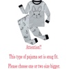 image:imageFamily Feeling Little Boys Girls Child Pajamas Sets 100 Cotton Toddler PjsRabbitGrey