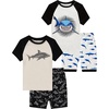 image:imageFamily Feeling Boys Summer Pajamas Sets Short 100 Cotton Pjs4 Piecegreyshark