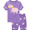 image:imageFamily Feeling Giraffe Little Girls Short Pajamas 100 Cotton ClothesElephantF1