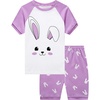 image:imageFamily Feeling Giraffe Little Girls Short Pajamas 100 Cotton ClothesRabbitWhiteF9