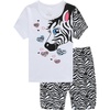 image:imageFamily Feeling Giraffe Little Girls Short Pajamas 100 Cotton ClothesWhiteBlack