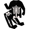image:imageFamily Feeling Little Boys Pajamas Sets 100 Cotton Long sleeve PjsBlackSkeletonGolwinthedark