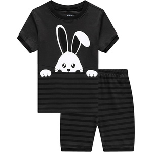 image:imageFamily Feeling Boys Summer Pajamas Sets Short 100 Cotton PjsRabbitF9