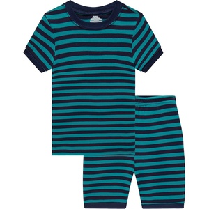 image:imageFamily Feeling Boys Summer Pajamas Sets Short SetsStripeNavyTurquoise