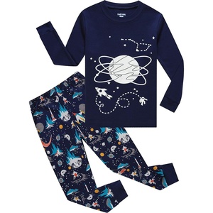 image:imageFamily Feeling Kids amp Toddler Boys Pajamas 2 Piece Pjs Set 100 Cotton SleepwearSpaceGlow in the Dark