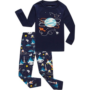 image:imageFamily Feeling Little Big Boy Pajamas Sets 100 Cotton Pjs Kids JammiesBlueSpaceSpace