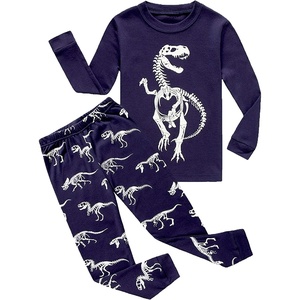 image:imageFamily Feeling Little Big Boy Pajamas Sets 100 Cotton Pjs Kids JammiesGlowinthedarkDinosaur