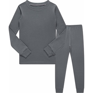 image:imageFamily Feeling Little Big Boy Pajamas Sets 100 Cotton Pjs Kids JammiesSolidgrey2022