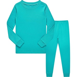 image:imageFamily Feeling Little Big Boy Pajamas Sets 100 Cotton Pjs Kids JammiesSolidpeacockblue2022