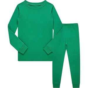 image:imageFamily Feeling Little Big Boy Pajamas Sets 100 Cotton Pjs Kids JammiesSolidsdgreen2022