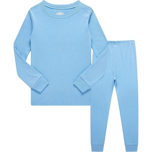 image:imageFamily Feeling Little Big Boy Pajamas Sets 100 Cotton Pjs Kids JammiesSolidskyblue2022