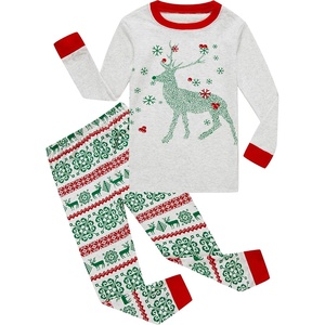 image:imageFamily Feeling Little Boys Pajamas Sets 100 Cotton Long sleeve PjsChristmasGreyReindeer