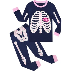 image:imageFamily Feeling Little Boys Pajamas Sets 100 Cotton Long sleeve PjsSkeletonGlowinthedarkBlue