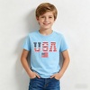 image:imageFamily Feeling Boys Short Sleeve Summer Crewneck Kids TShirts One Piece Girls TeeAmerican Flagblue