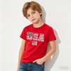 image:imageFamily Feeling Boys Short Sleeve Summer Crewneck Kids TShirts One Piece Girls TeeAmerican Flagred
