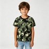 image:imageFamily Feeling Boys Short Sleeve Summer Crewneck Kids TShirts One Piece Girls TeeCamo Green