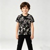 image:imageFamily Feeling Boys Short Sleeve Summer Crewneck Kids TShirts One Piece Girls TeeCamo Grey