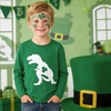 image:imageFamily Feeling Boys Short Sleeve Summer Crewneck Kids TShirts One Piece Girls TeeSt Patricks Dinolong