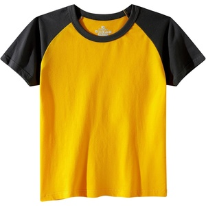 image:imageFamily Feeling Boys Short Sleeve Summer Crewneck Kids TShirts One Piece Girls TeeRaglanYellow