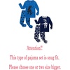 image:imageFamily Feeling Striped Boys Girls 2 Piece Christmas Pajamas Set 100 Cotton Pjs4piecedinosaurblue
