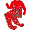 image:imageFamily Feeling Kids amp Toddler Girls Boys Pajamas 2 Piece Pjs Set 100 Cotton SleepwearChristmasRedReindeerA4