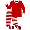 image:imageFamily Feeling Striped Boys Girls 2 Piece Christmas Pajamas Set 100 Cotton PjsChristmasStripedRed2