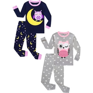 image:imageFamily Feeling Kids amp Toddler Girls Boys Pajamas 2 Piece Pjs Set 100 Cotton Sleepwear4piecepurplegreyowl2022