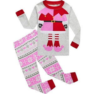 image:imageFamily Feeling Kids amp Toddler Girls Boys Pajamas 2 Piece Pjs Set 100 Cotton SleepwearChristmasElfF1