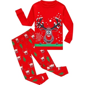 image:imageFamily Feeling Kids amp Toddler Girls Boys Pajamas 2 Piece Pjs Set 100 Cotton SleepwearChristmasRedReindeerA4