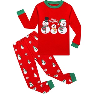 image:imageFamily Feeling Kids amp Toddler Girls Boys Pajamas 2 Piece Pjs Set 100 Cotton SleepwearChristmasSnowmanRed