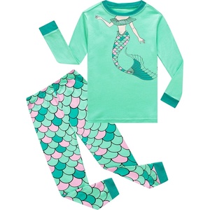 image:imageFamily Feeling Kids amp Toddler Girls Boys Pajamas 2 Piece Pjs Set 100 Cotton SleepwearMermaidF1