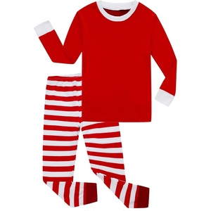 image:imageFamily Feeling Striped Boys Girls 2 Piece Christmas Pajamas Set 100 Cotton PjsChristmasStripedRed2