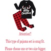 image:imageMatching Family Pajamas Christmas Sleepwear Cotton Holiday Valentine Halloween PjsChristmasblackreindeer