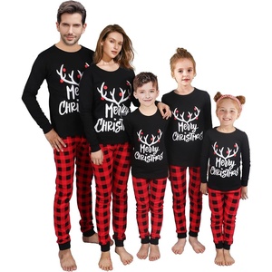 image:imageMatching Family Pajamas Christmas Sleepwear Cotton Holiday Valentine Halloween PjsChristmasblackreindeer