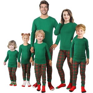 image:imageMatching Family Pajamas Christmas Sleepwear Cotton Holiday Valentine Halloween PjsGreenplaid