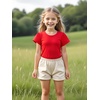 image:imageFamily Feeling Girl Tshirts Short Sleeve Crewneck Kids TShirts Top TeeRed