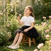 image:imageFamily Feeling Girl Tshirts Short Sleeve Crewneck Kids TShirts Top TeeWhite
