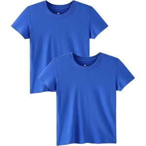 image:imageFamily Feeling Boys Short Sleeve Summer Crewneck Kids TShirts Top Girls 2Piece TeeBlue