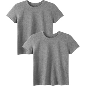 image:imageFamily Feeling Boys Short Sleeve Summer Crewneck Kids TShirts Top Girls 2Piece TeeGrey