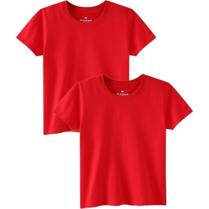 image:imageFamily Feeling Boys Short Sleeve Summer Crewneck Kids TShirts Top Girls 2Piece TeeRed