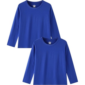 image:imageFamily Feeling Kids Long Sleeve Crewneck Tshirt Boys Plain TShirtBlue