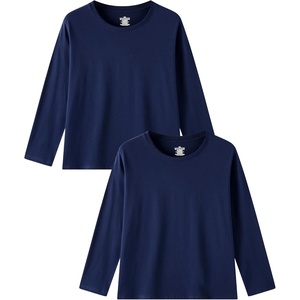 image:imageFamily Feeling Kids Long Sleeve Crewneck Tshirt Boys Plain TShirtNavy