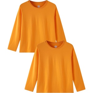 image:imageFamily Feeling Kids Long Sleeve Crewneck Tshirt Boys Plain TShirtOrange