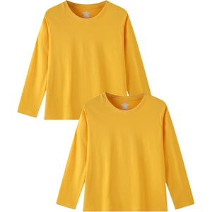 image:imageFamily Feeling Kids Long Sleeve Crewneck Tshirt Boys Plain TShirtYellow