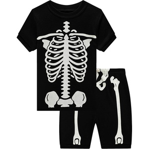 image:imageFamily Feeling Little Big Boys Summer Pajamas Sets Short 100 Cotton Pjs737skeleton